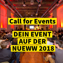 Call for Events - Dein Event auf der NUEWW 2018