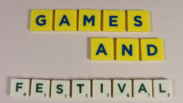 Buchstabenreihe Games and Festival